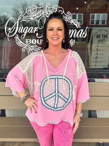 Pink Pearls & Peace Top