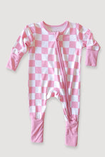 Load image into Gallery viewer, Pink Checkered Long Sleeve Onesie