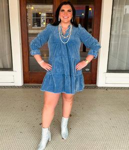 Denim Corduroy Dress