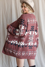 Load image into Gallery viewer, Fuzzy Aztec Cardigan
