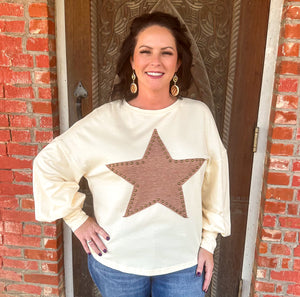 Star Studded Oversize Top