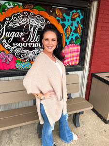 Chic Boucle Cozy Cardigan Poncho – Perfect for Fall & Winter