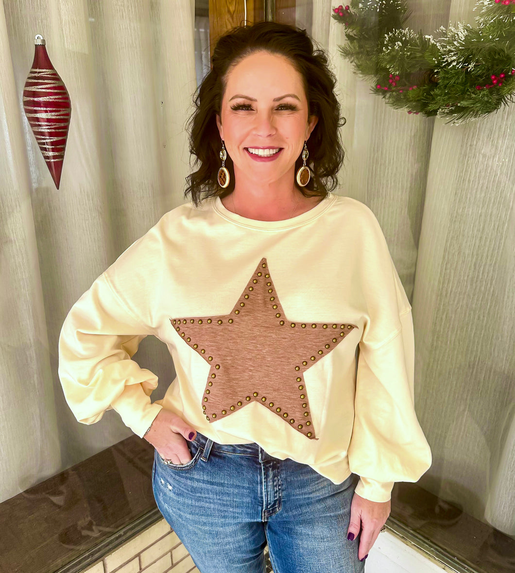 Star Studded Oversize Top