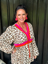 Load image into Gallery viewer, Cheetah Colorblock Blouse