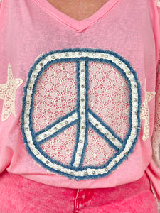 Pink Pearls & Peace Top