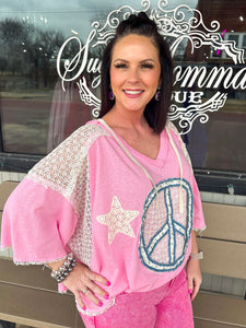 Pink Pearls & Peace Top