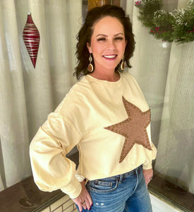 Star Studded Oversize Top