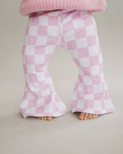 Load image into Gallery viewer, Checkered Flare Pants | Pink