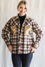 Load image into Gallery viewer, Sequin Pocket Taupe Flannel