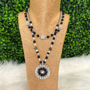 Black Crystal Necklace