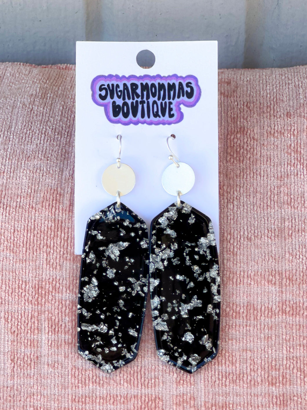 Speckled Oval Earrings