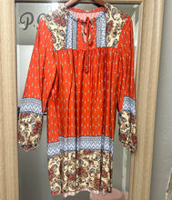 Load image into Gallery viewer, Rust Boho Escape Dress