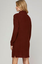 Load image into Gallery viewer, Wine Sweater Dress