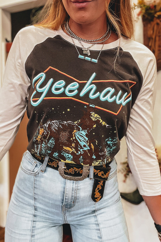 Vintage Yeehaw Raglan Sleeve Top