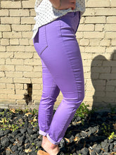 Load image into Gallery viewer, Skinny Purple Denim Pants